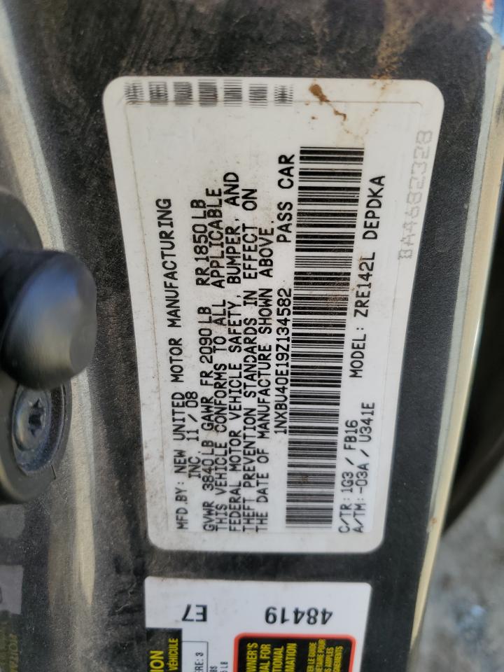 2009 Toyota Corolla VIN 1NXBU40E19Z134582 Copart auction photo, front end damage thumbnail 14