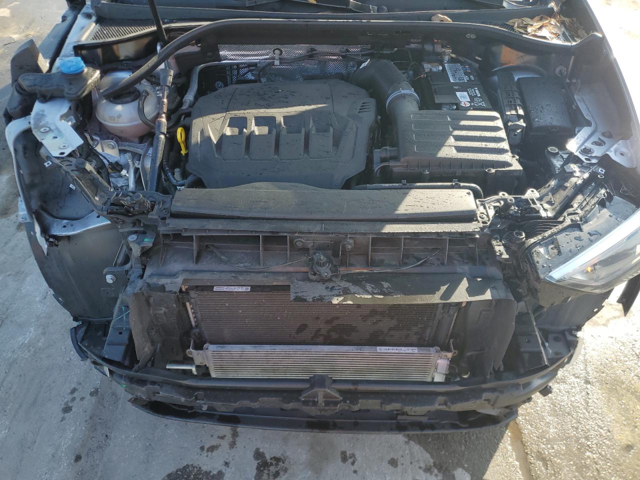 2020 Audi Q3 VIN WA1AECF33L1014539 Copart auction photo, front end / side damage thumbnail 12