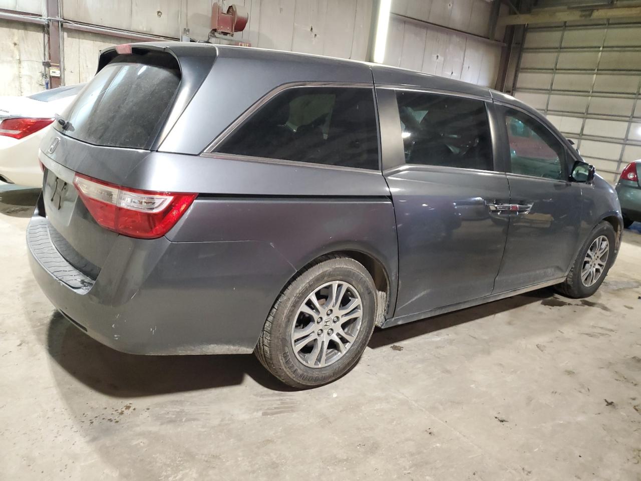 2013 Honda Odyssey VIN 5FNRL5H66DB001486 Copart auction photo, front end / side damage thumbnail 3