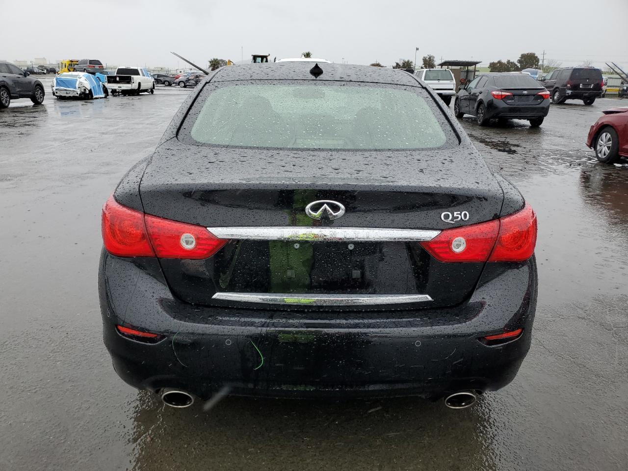 2014 Infiniti Q50 VIN JN1BV7AP6EM673683 Copart auction photo, vandalism damage thumbnail 6