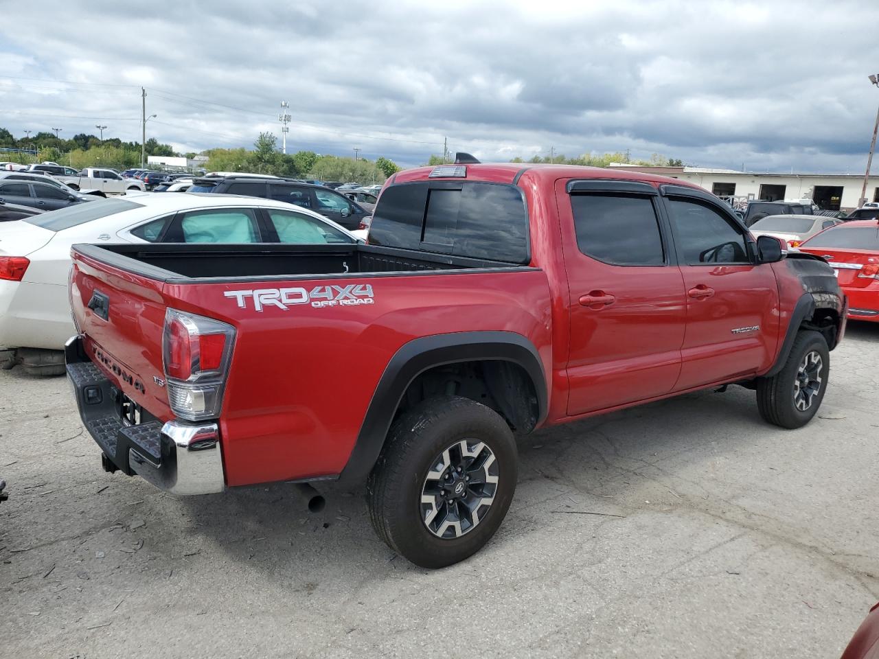 2021 Toyota Tacoma VIN 3TMCZ5AN8MM427889 Copart auction photo, burn - engine / minor dent/scratches damage thumbnail 3