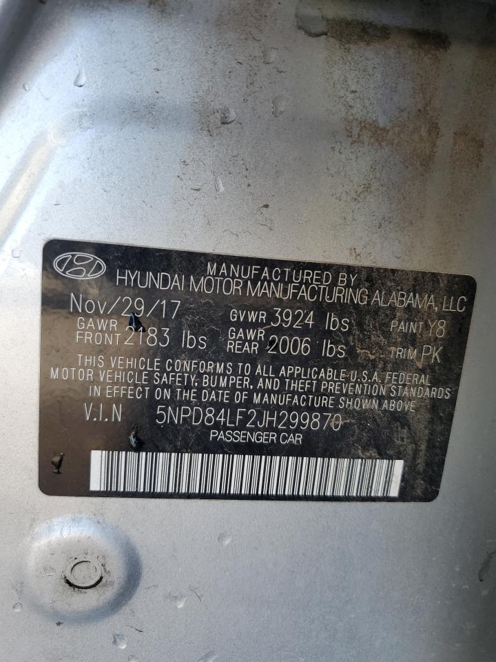 2018 Hyundai Elantra VIN 5NPD84LF2JH299870 Copart auction photo, front end damage thumbnail 13