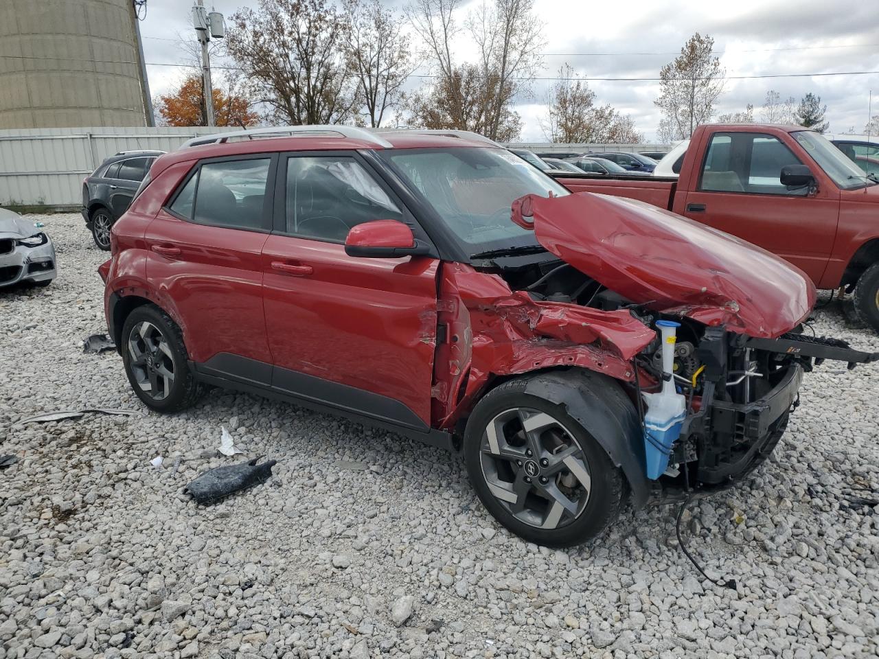 2023 Hyundai Venue VIN KMHRC8A36PU236186 Copart auction photo, all over damage thumbnail 4