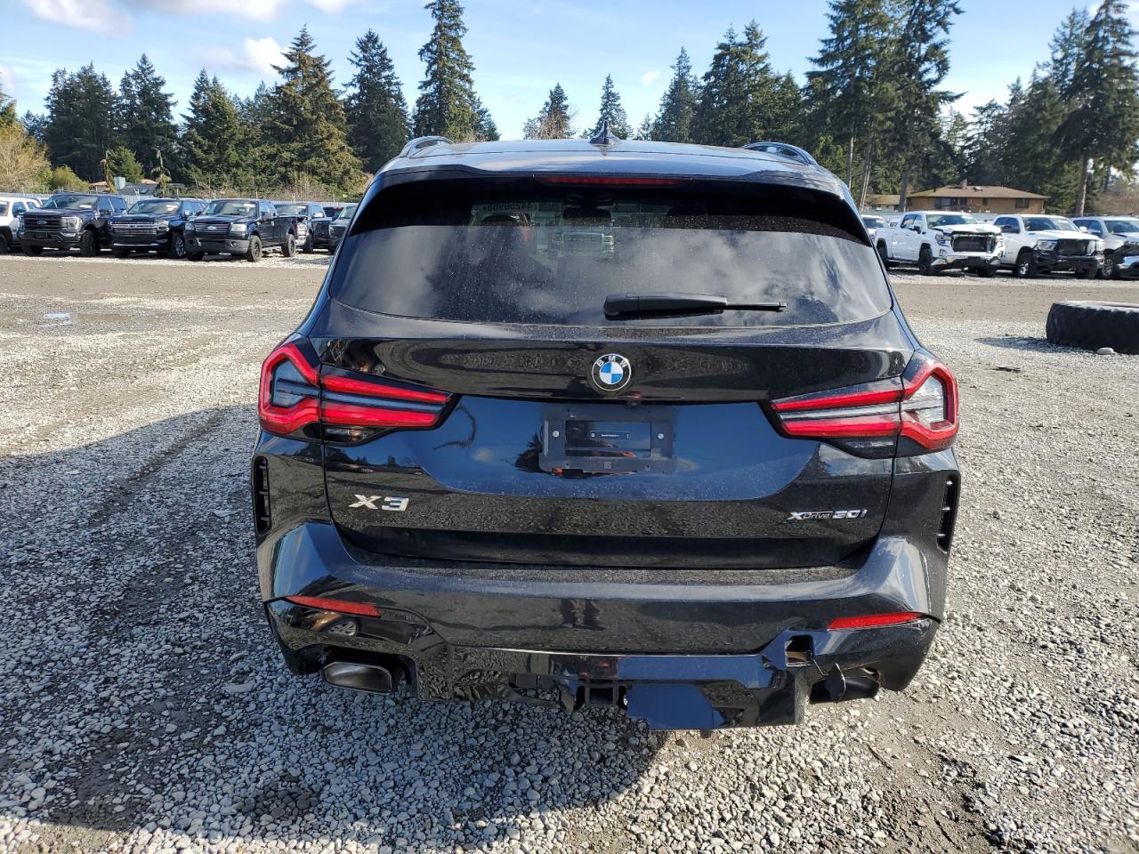 2024 BMW X3 VIN 5UX53DP09R9W52715 Copart auction photo, side / rear end damage thumbnail 6