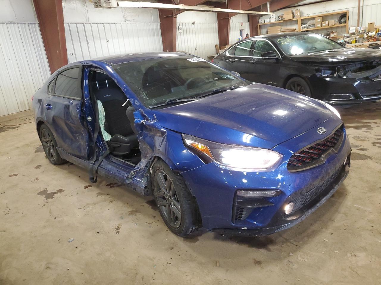 2021 KIA Forte VIN 3KPF34ADXME408285 Copart auction photo, side / front end damage thumbnail 4