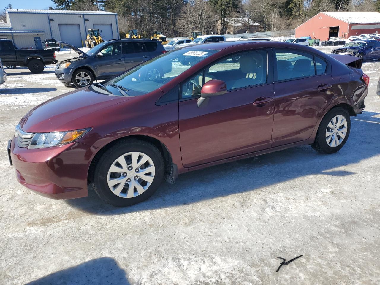 2012 Honda Civic VIN 2HGFB2F5XCH609133