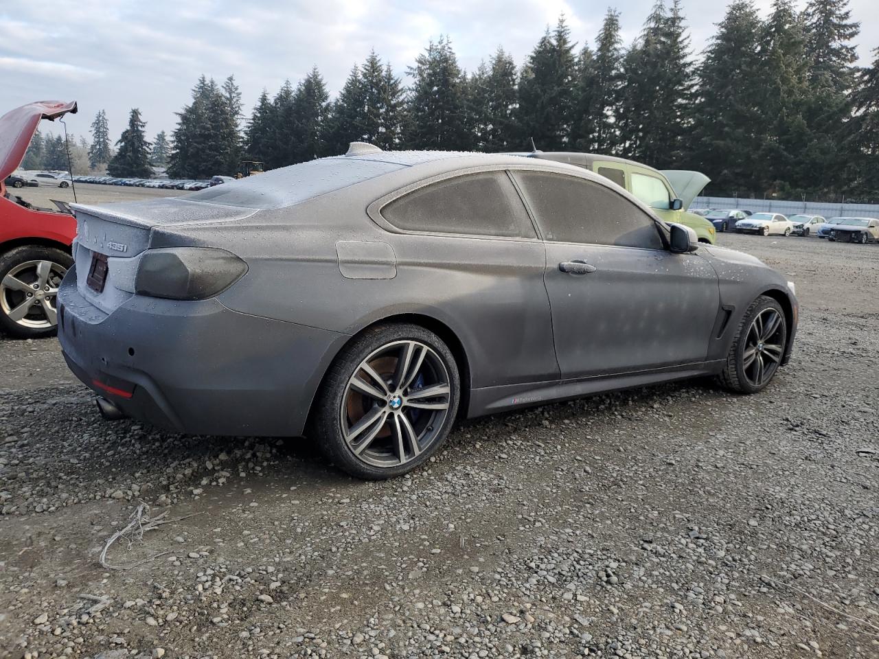 2016 BMW 4er VIN WBA3R5C58GK374536 Copart auction photo, rear end damage thumbnail 3