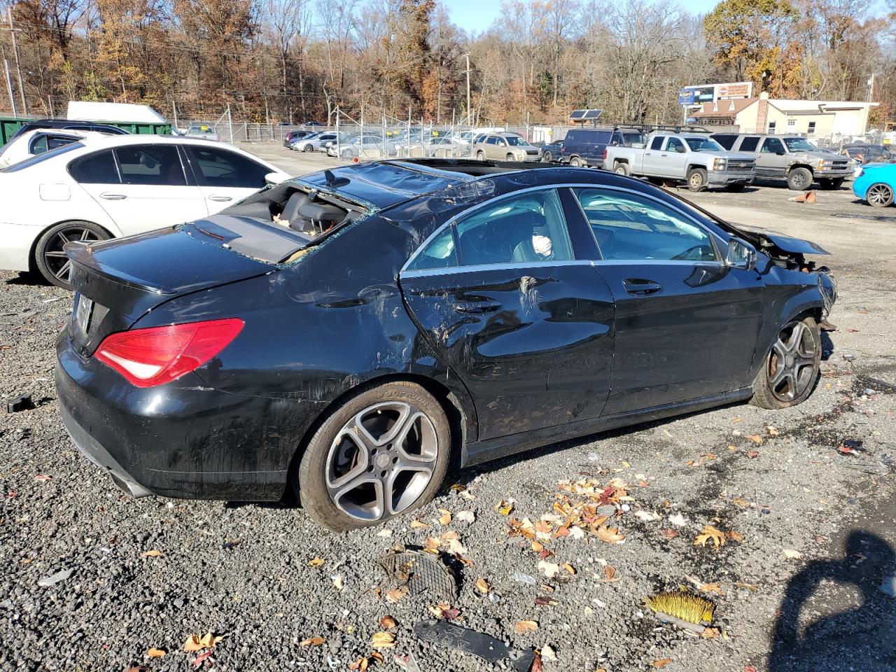2014 Mercedes-Benz CLA-klasse VIN WDDSJ4EB0EN049495 Copart auction photo, rollover damage thumbnail 3