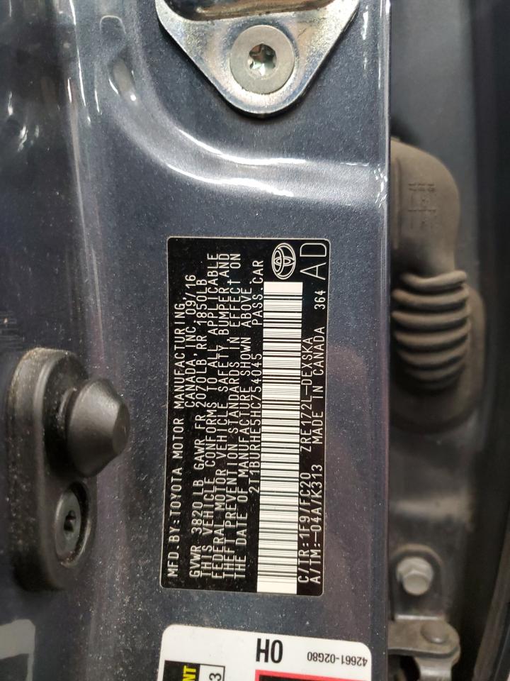 2017 Toyota Corolla VIN 2T1BURHE5HC754045 Copart auction photo, rear end damage thumbnail 13