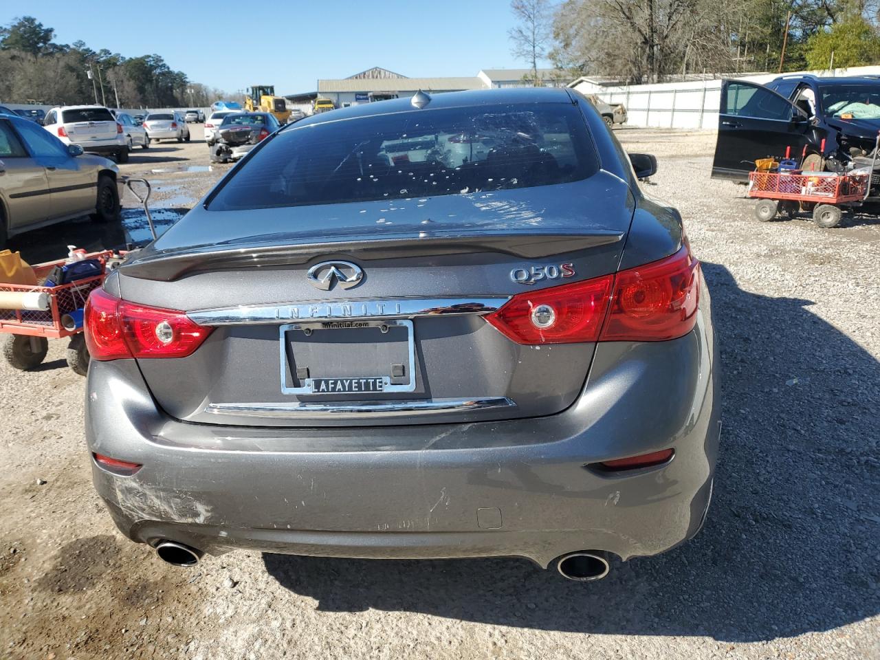 2014 Infiniti Q50 VIN JN1BV7AP5EM673903 Copart auction photo, all over damage thumbnail 6