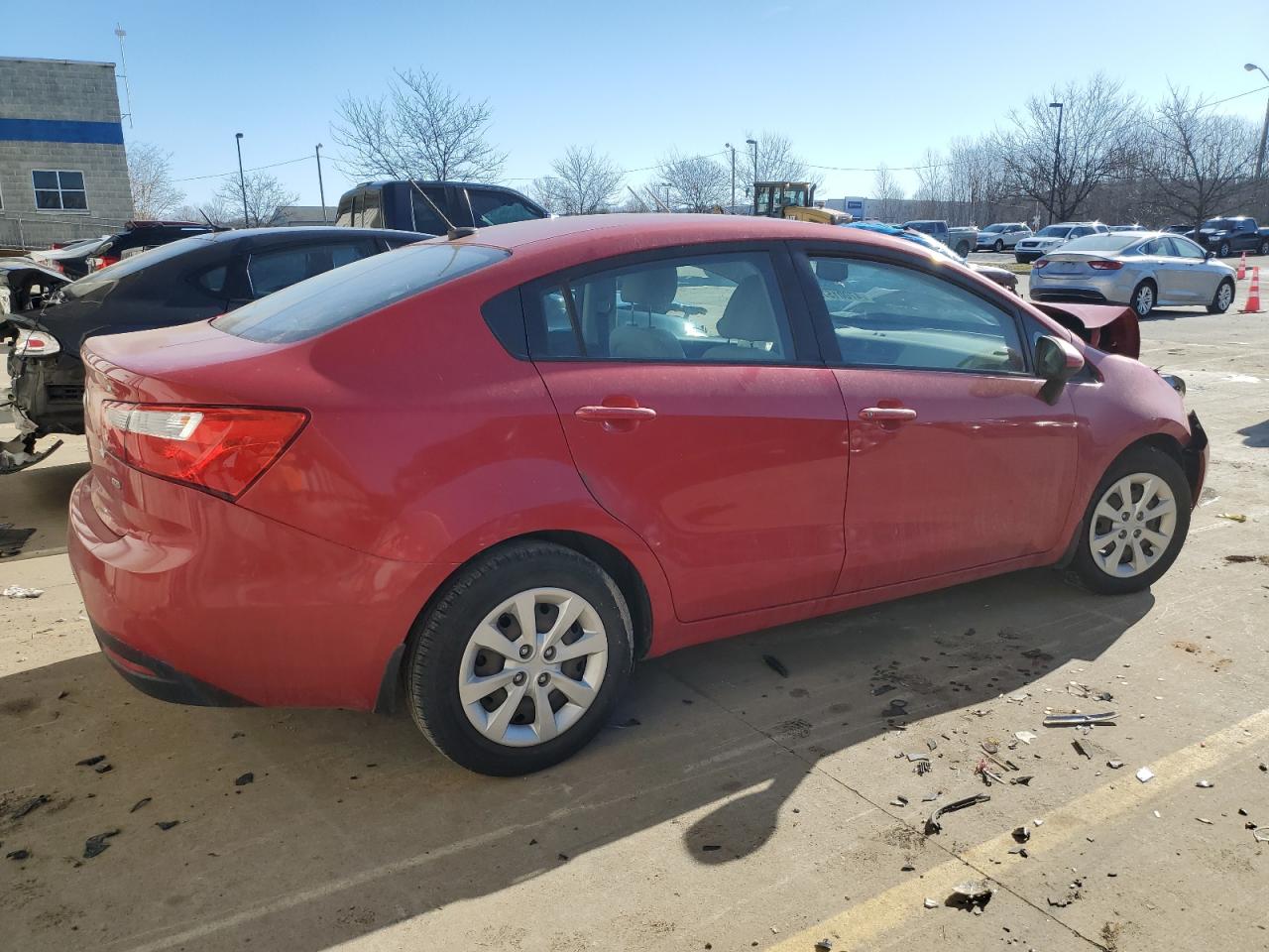 2013 KIA Rio VIN KNADM4A37D6153559 Copart auction photo, front end damage thumbnail 3