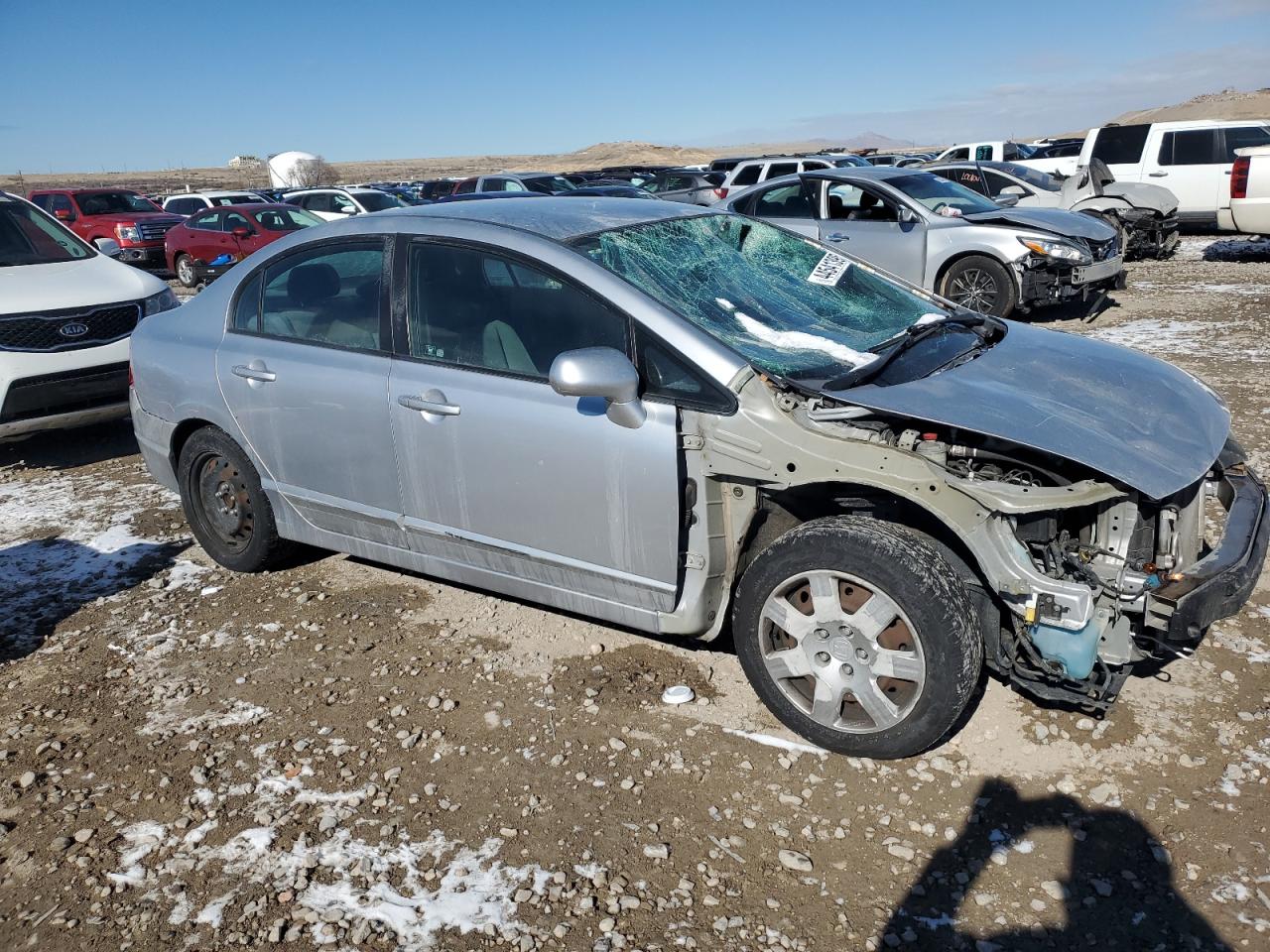 2010 Honda Civic VIN 2HGFA1F57AH529766 Copart auction photo, front end / all over damage thumbnail 4