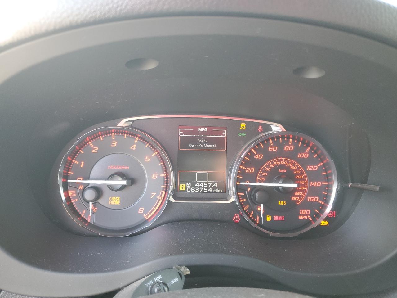 2017 Subaru WRX VIN JF1VA1B64H9837051 Copart auction photo, water/flood / mechanical damage thumbnail 9