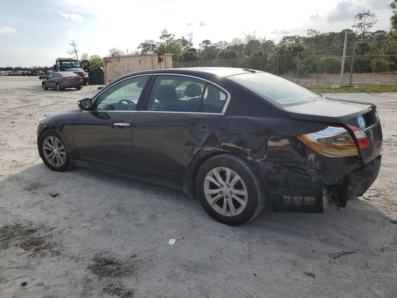 2012 Hyundai Genesis VIN KMHGC4DD8CU196126 Copart auction photo, rear end / side damage thumbnail 2