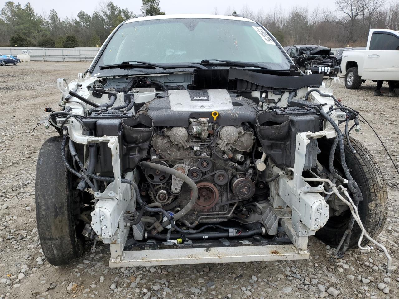 2016 Infiniti QX70 VIN JN8CS1MWXGM750363 Copart auction photo, front end damage thumbnail 5