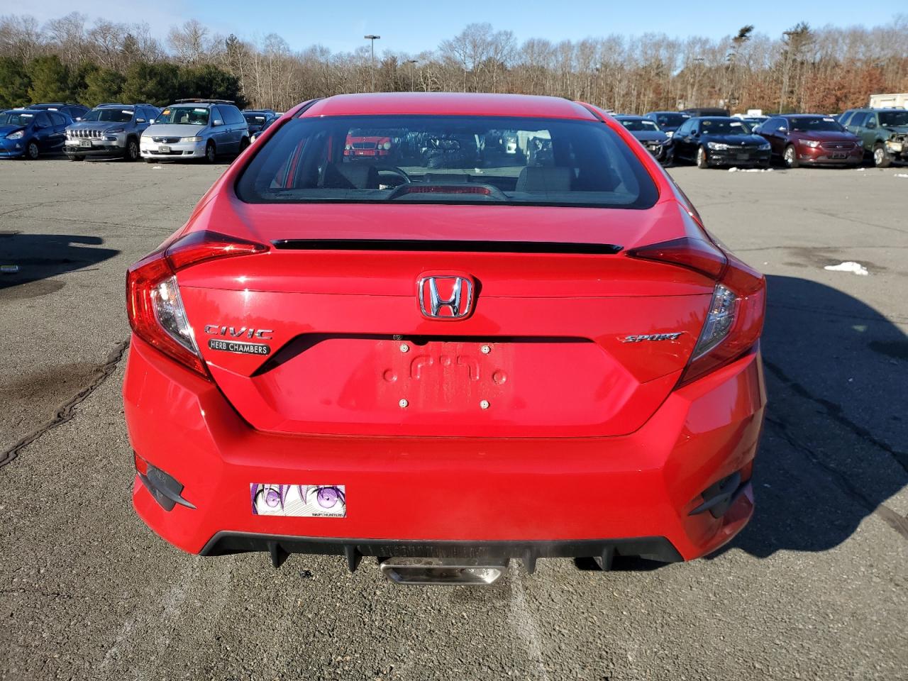 2019 Honda Civic VIN 2HGFC2F86KH512842 Copart auction photo, front end / minor dent/scratches damage thumbnail 6