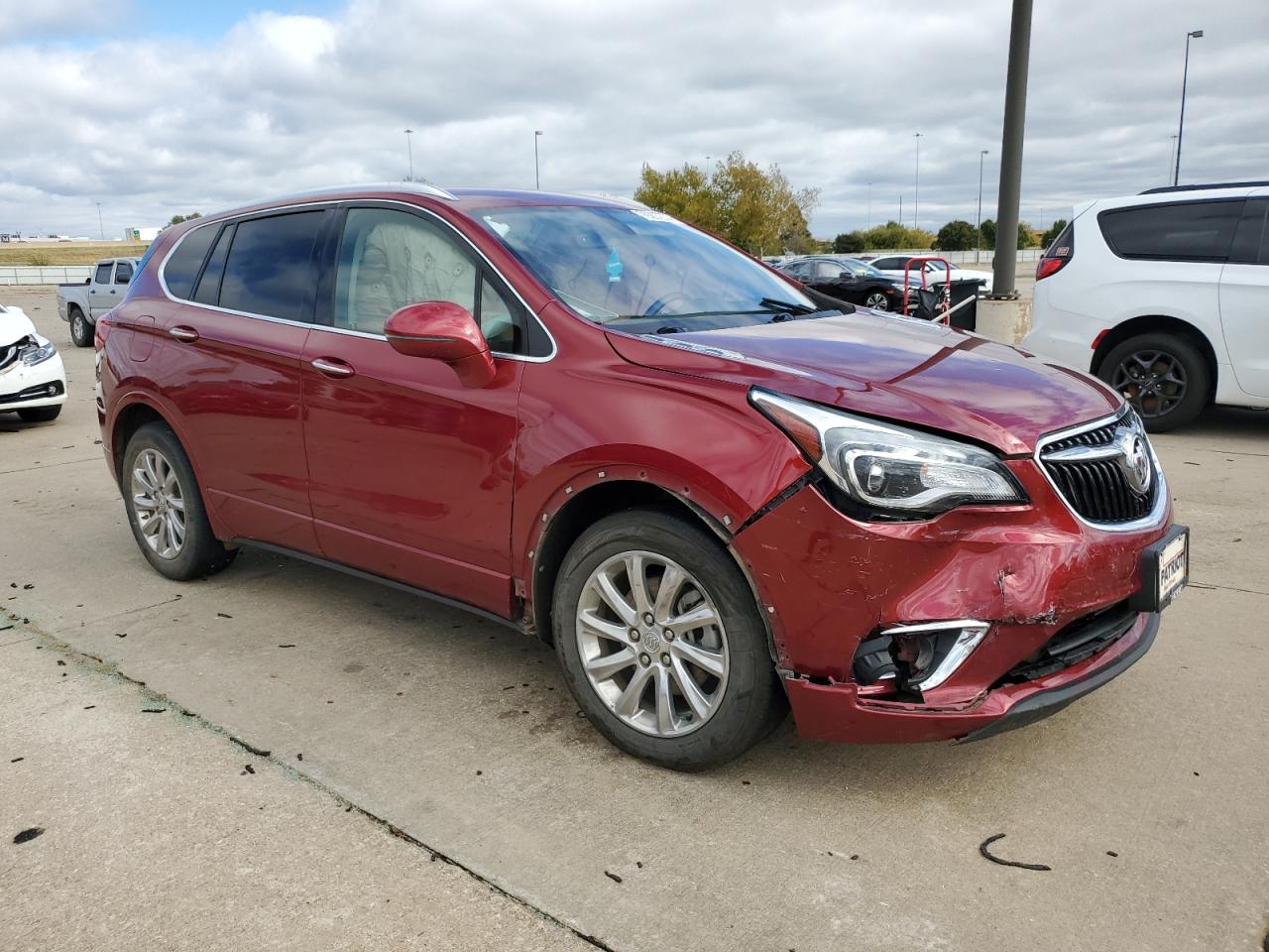 2020 Buick Envision VIN LRBFXCSA2LD155447 Copart auction photo, front end / mechanical damage thumbnail 4