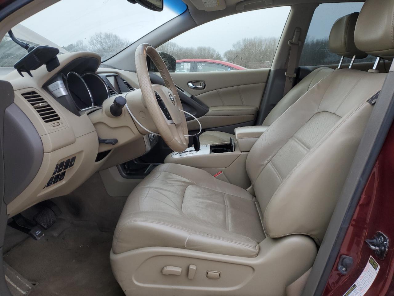2012 Nissan Murano VIN JN8AZ1MUXCW119046 Copart auction photo, front end / side damage thumbnail 7
