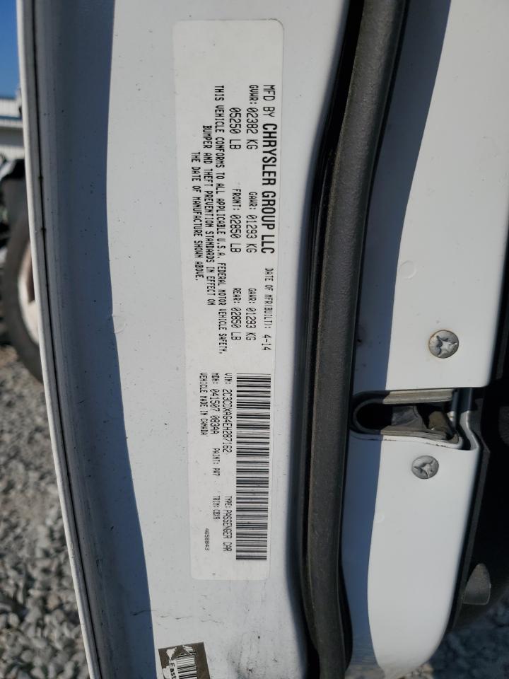 2014 Dodge Charger VIN 2C3CDXAG4EH287162 Copart auction photo, front end damage thumbnail 14