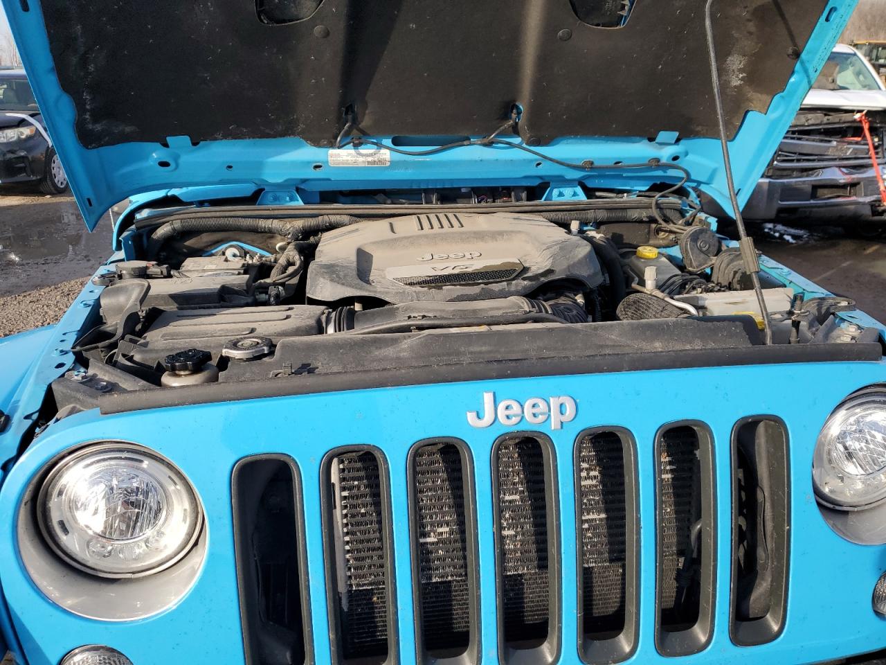 2017 Jeep Wrangler VIN 1C4BJWEG6HL620523 Copart auction photo, all over damage thumbnail 13