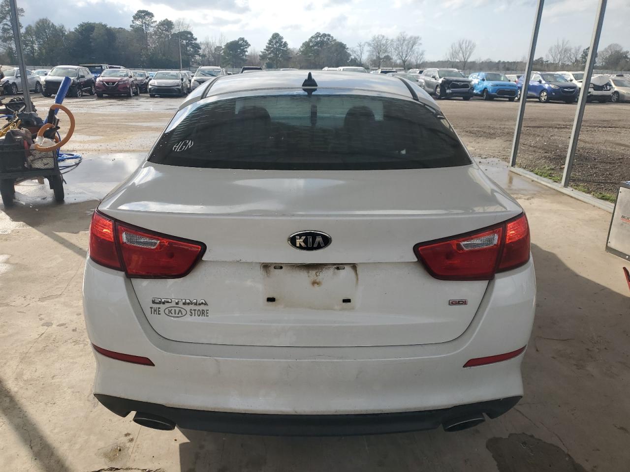 2015 KIA Optima VIN KNAGM4A77F5614431 Copart auction photo, front end / side damage thumbnail 6