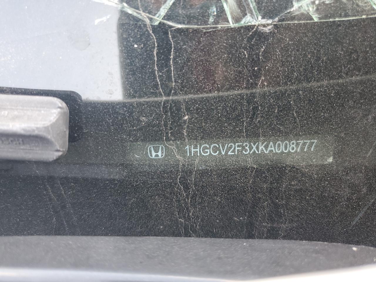 2019 Honda Accord VIN 1HGCV2F3XKA008777 Copart auction photo, all over damage thumbnail 14
