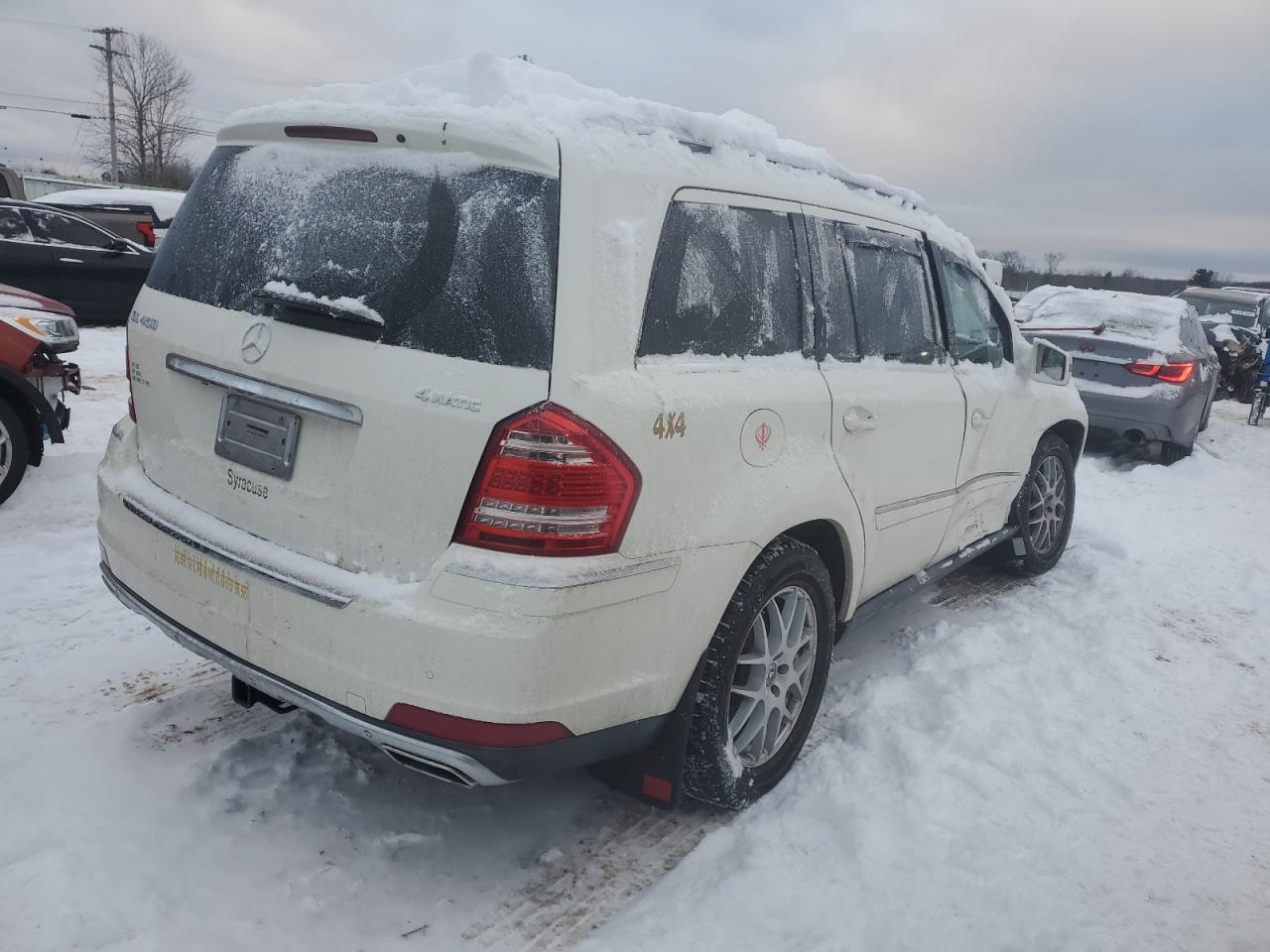 2011 Mercedes-Benz GL-klasse VIN 4JGBF7BE5BA733565 Copart auction photo, front end / side damage thumbnail 3