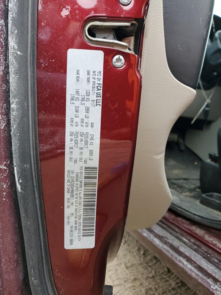 2017 Dodge Caravan VIN 2C4RDGBGXHR849911 Copart auction photo, all over damage thumbnail 13