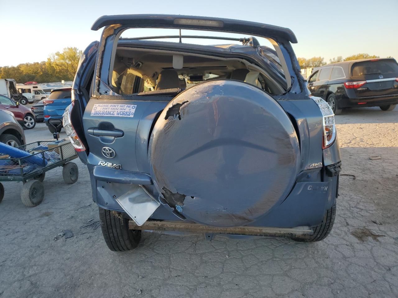 2011 Toyota RAV 4 VIN 2T3BF4DV6BW149385 Copart auction photo, all over damage thumbnail 6