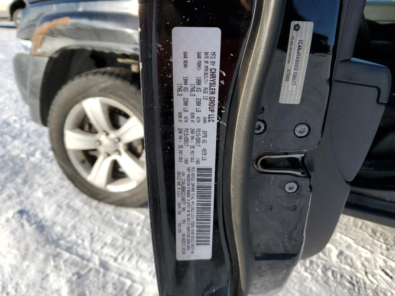 2013 Jeep Liberty (Patriot) VIN 1C4NJRBB6DD108577 Copart auction photo, front end / rear end damage thumbnail 15