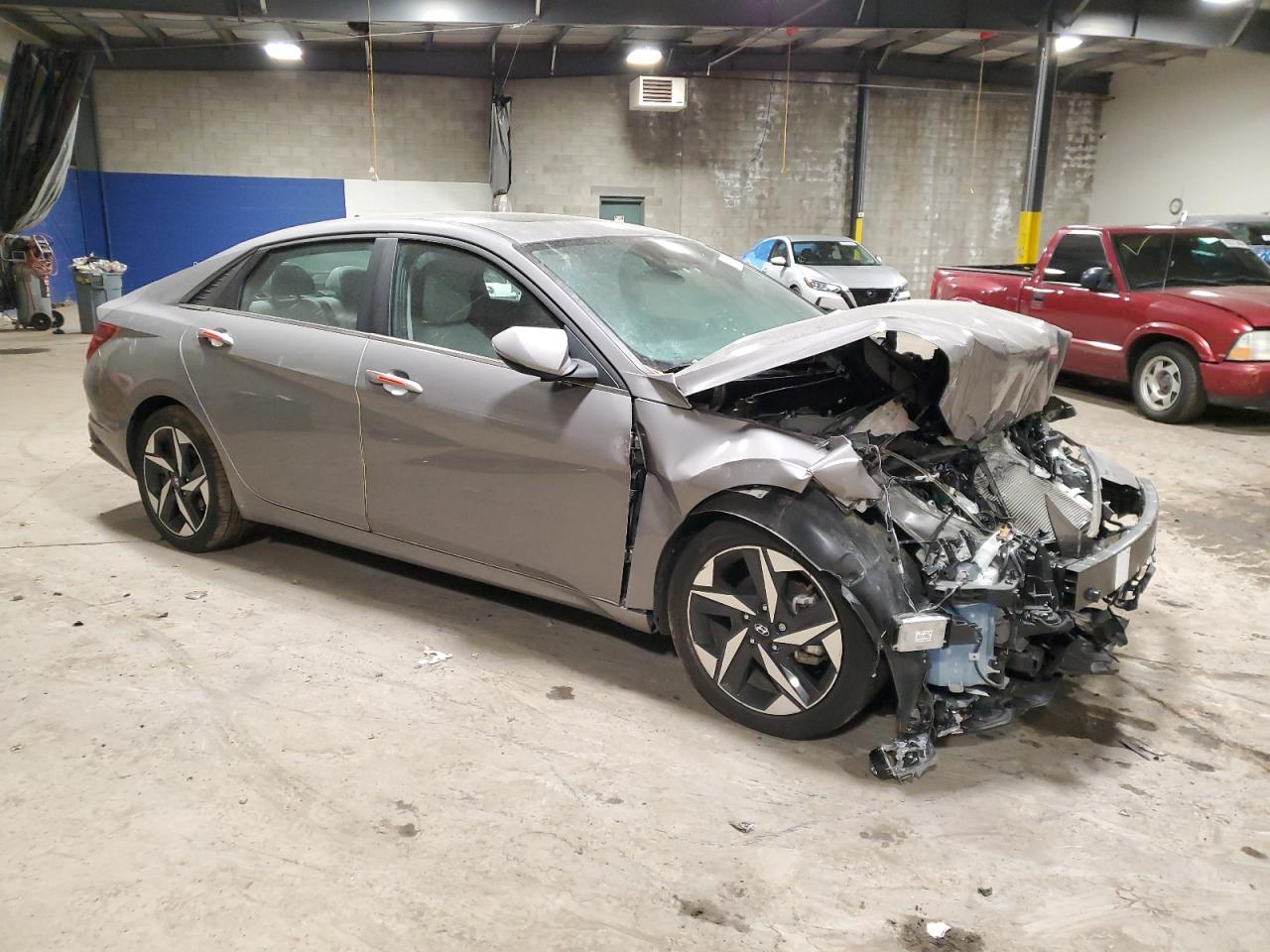 2023 Hyundai Elantra VIN KMHLN4AJ4PU063548 Copart auction photo, front end / side damage thumbnail 4