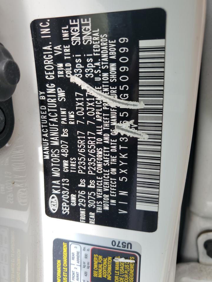2014 KIA Sorento VIN 5XYKT3A65EG509099 Copart auction photo, front end damage thumbnail 15