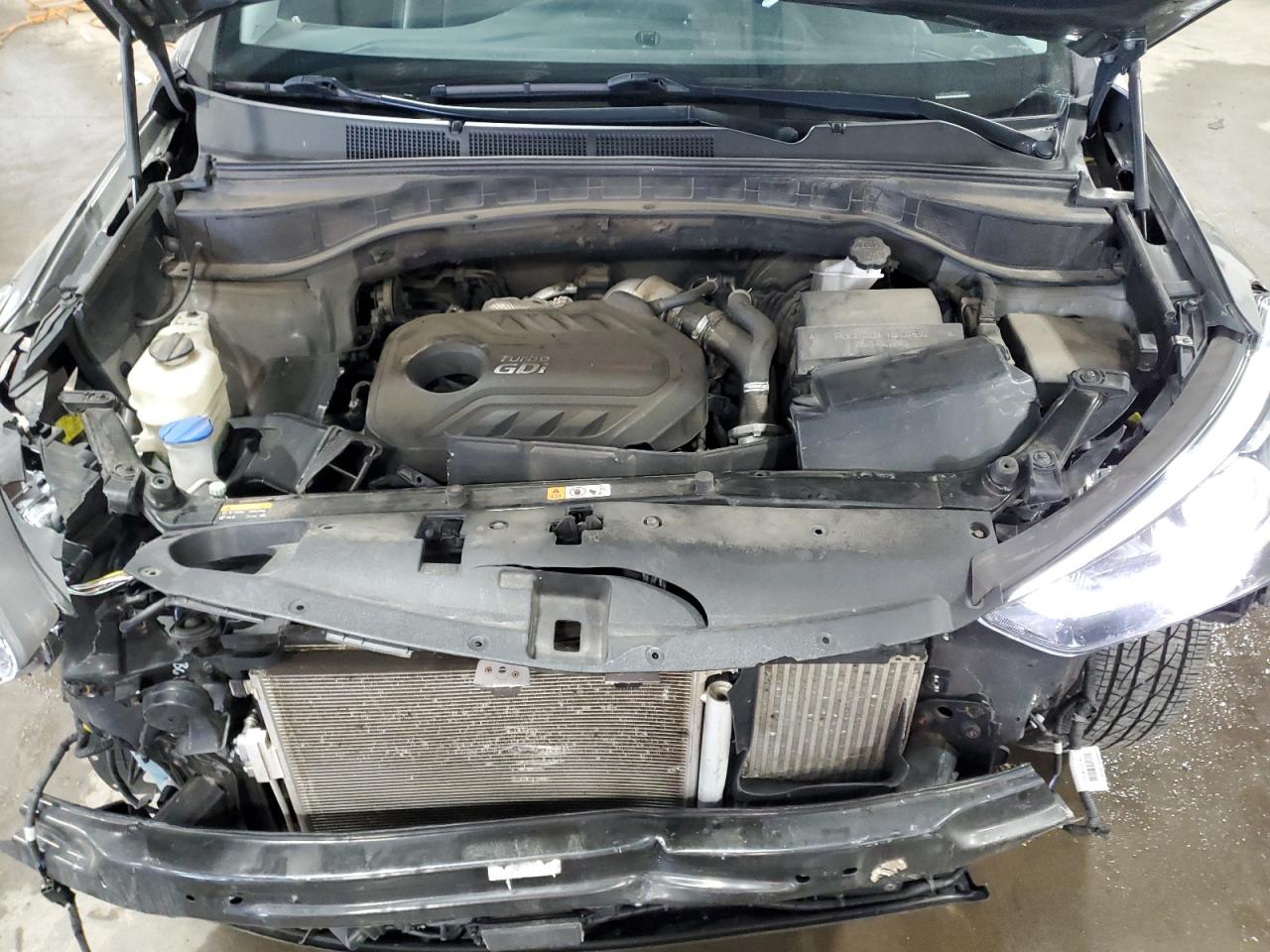 2017 Hyundai Santa Fe VIN 5XYZWDLA7HG437887 Copart auction photo, front end damage thumbnail 14