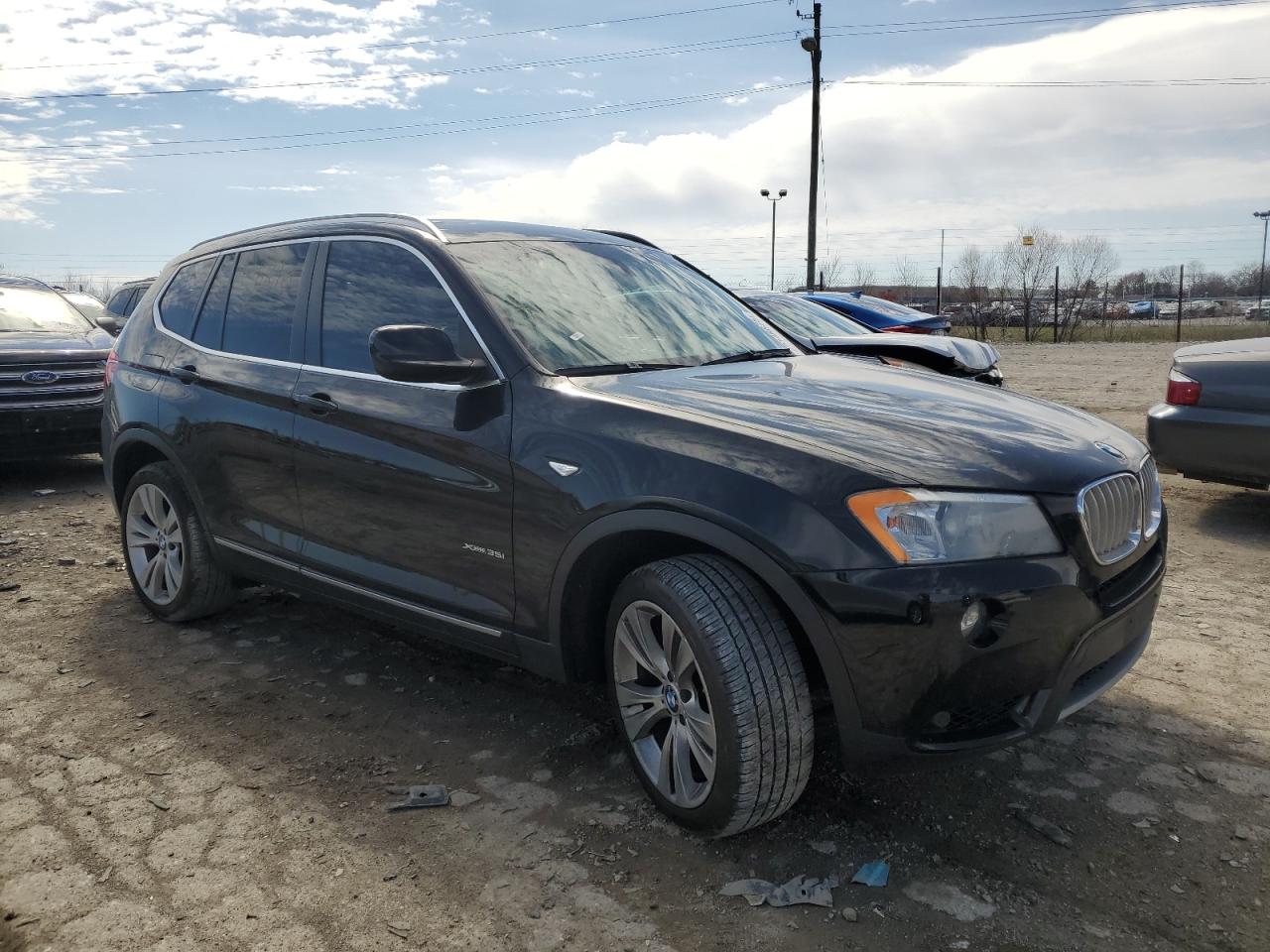 2012 BMW X3 VIN 5UXWX7C59CL736846 Copart auction photo, side / mechanical damage thumbnail 4