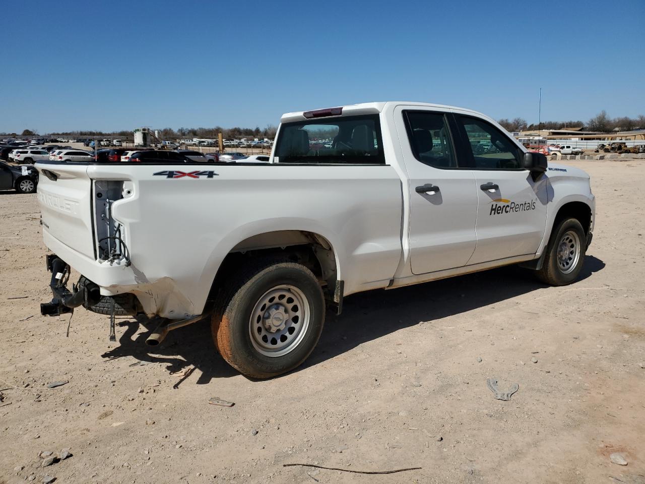 2021 Chevrolet Silverado VIN 1GCRYAEF3MZ346158 Copart auction photo, side / rear end damage thumbnail 3