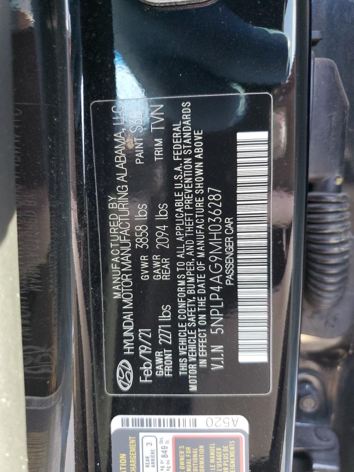 2021 Hyundai Elantra VIN 5NPLP4AG9MH036287 Copart auction photo, rear end / minor dent/scratches damage thumbnail 12