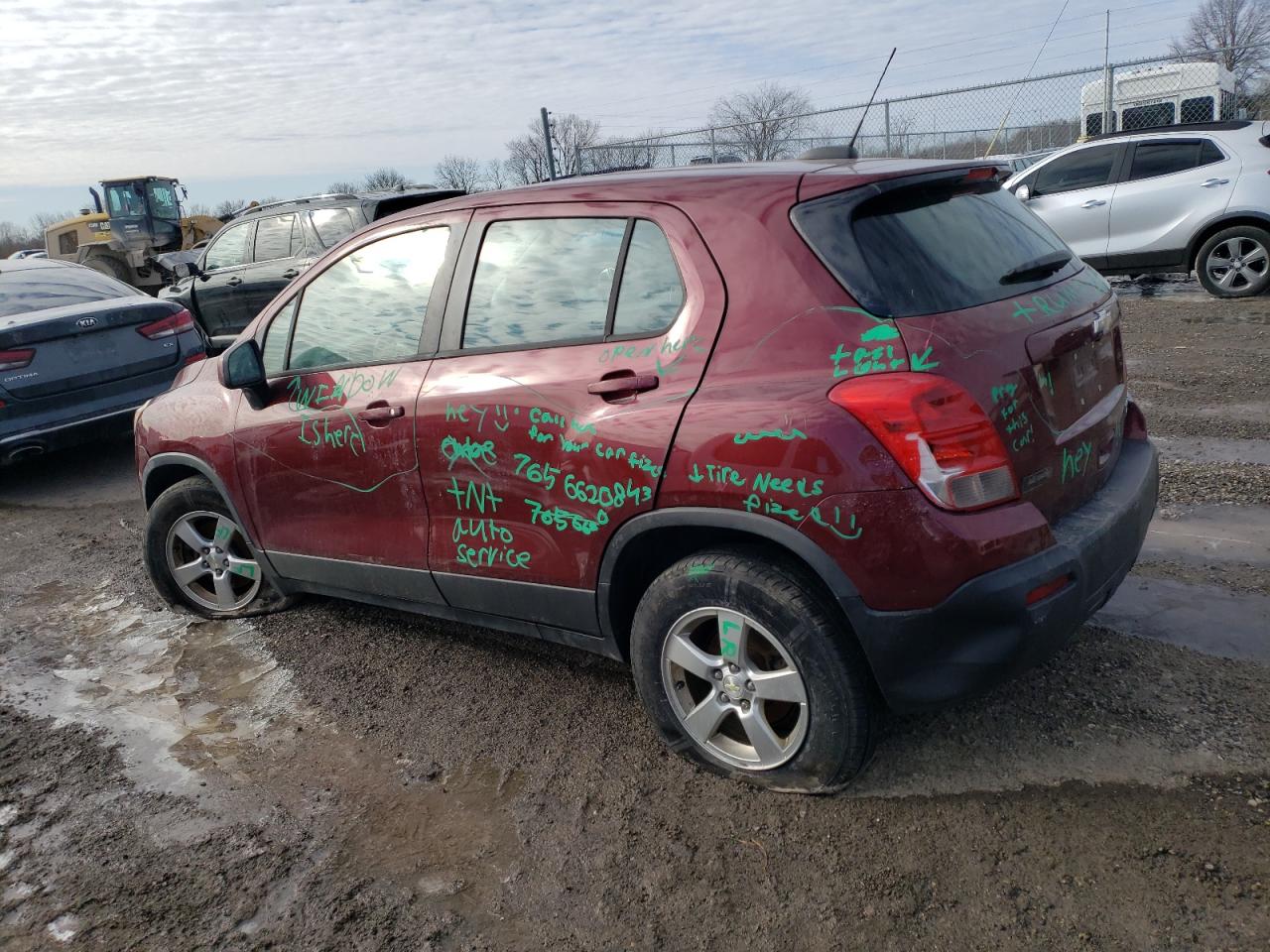 2016 Chevrolet Trax VIN 3GNCJNSB0GL136395 Copart auction photo, undercarriage / all over damage thumbnail 2