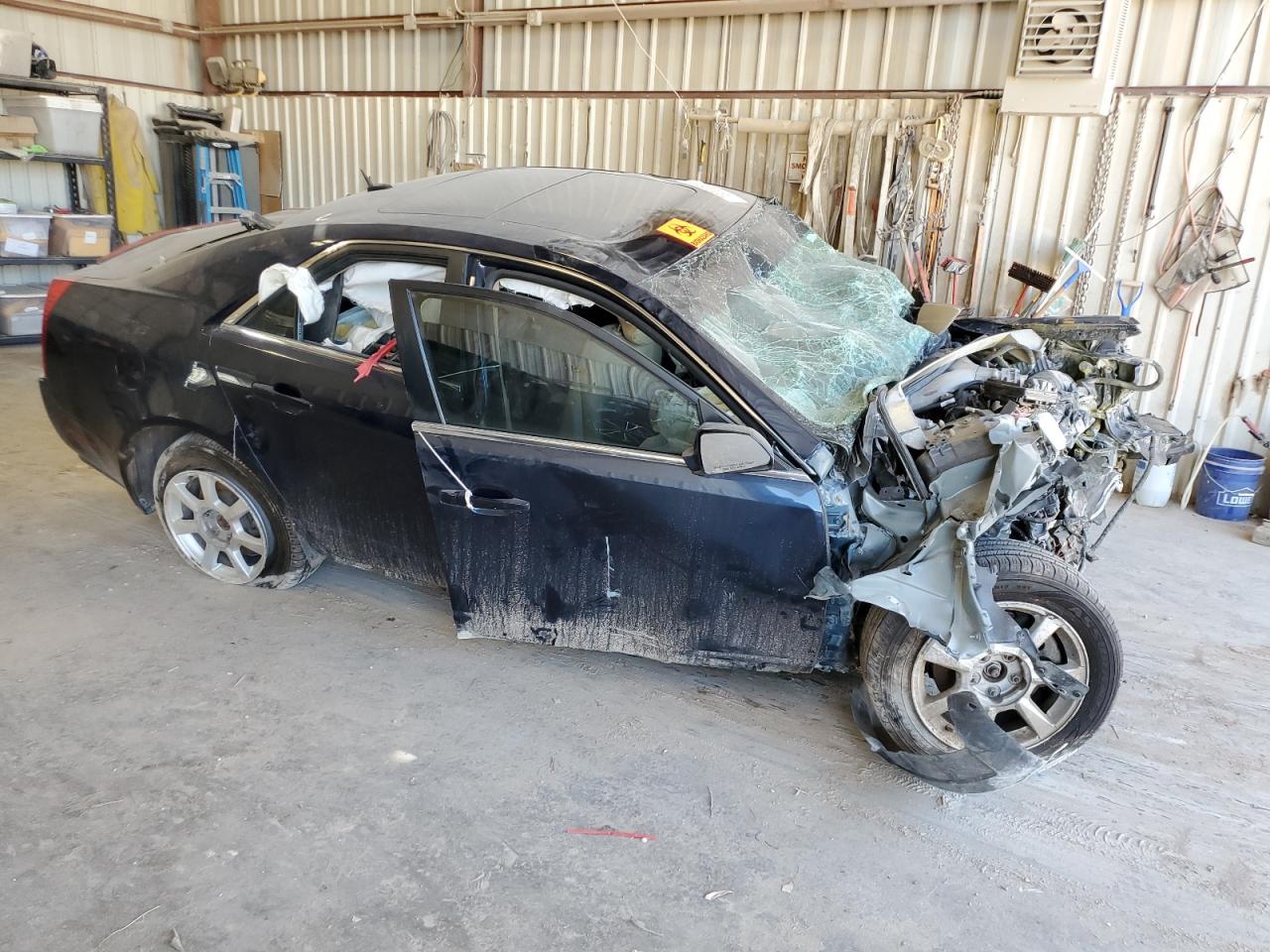 2008 Cadillac CTS VIN 1G6DH577X80136418 Copart auction photo, front end / side damage thumbnail 4