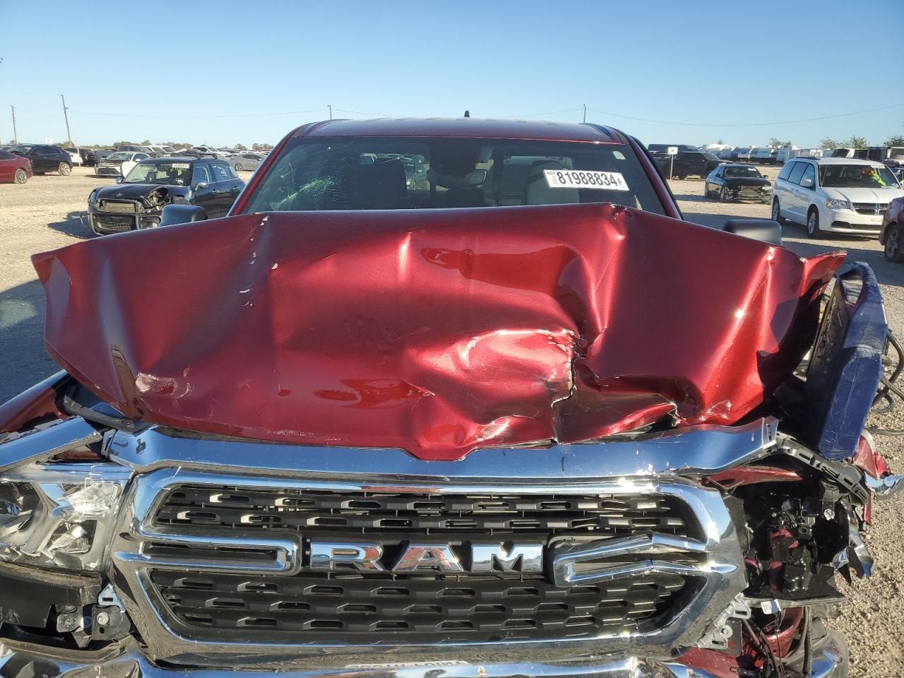 2022 RAM 1500 VIN 1C6RREBT2NN158147 Copart auction photo, front end damage thumbnail 12