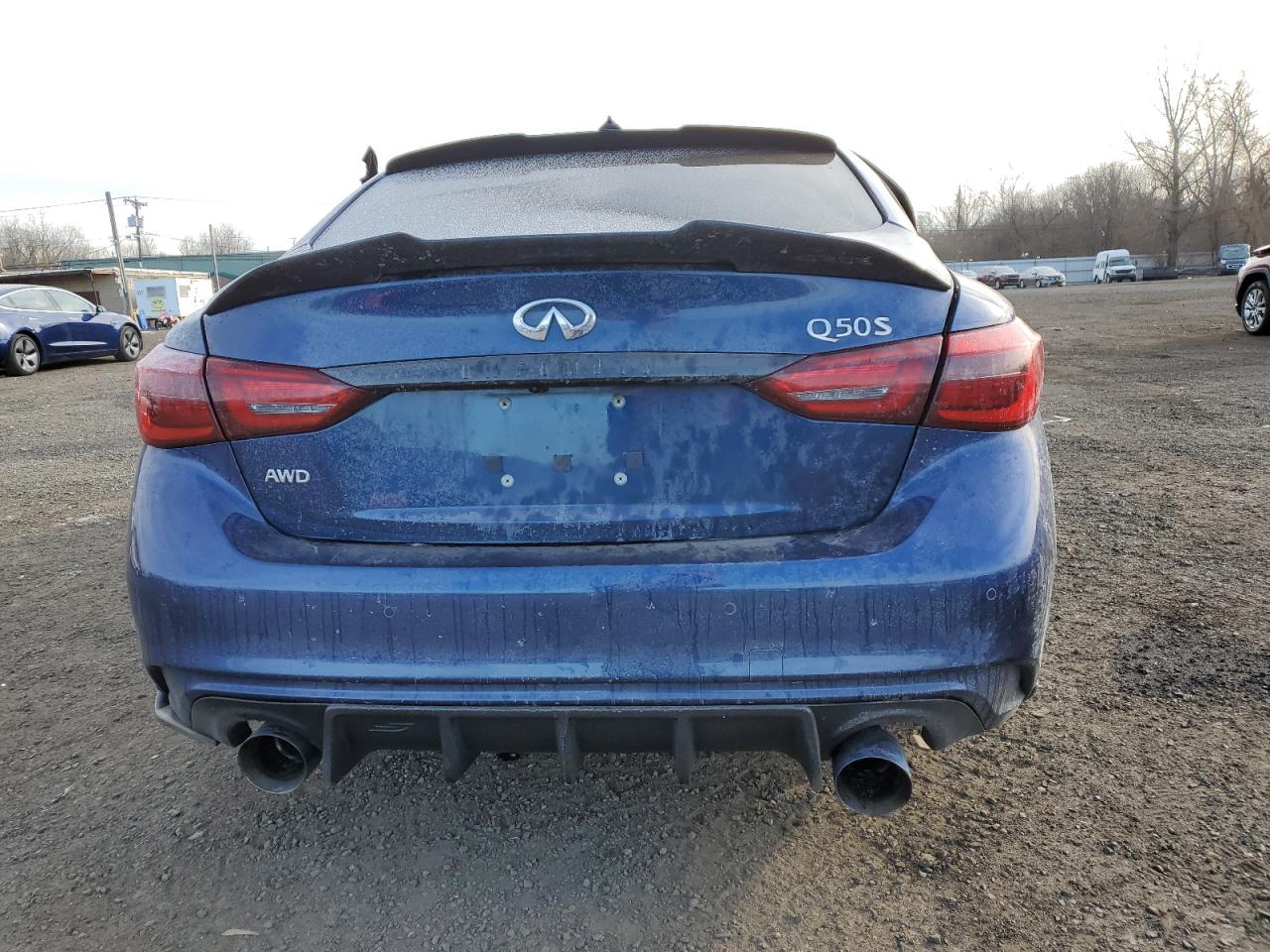 2019 Infiniti Q50 VIN JN1EV7AR7KM557788 Copart auction photo, side / front end damage thumbnail 6