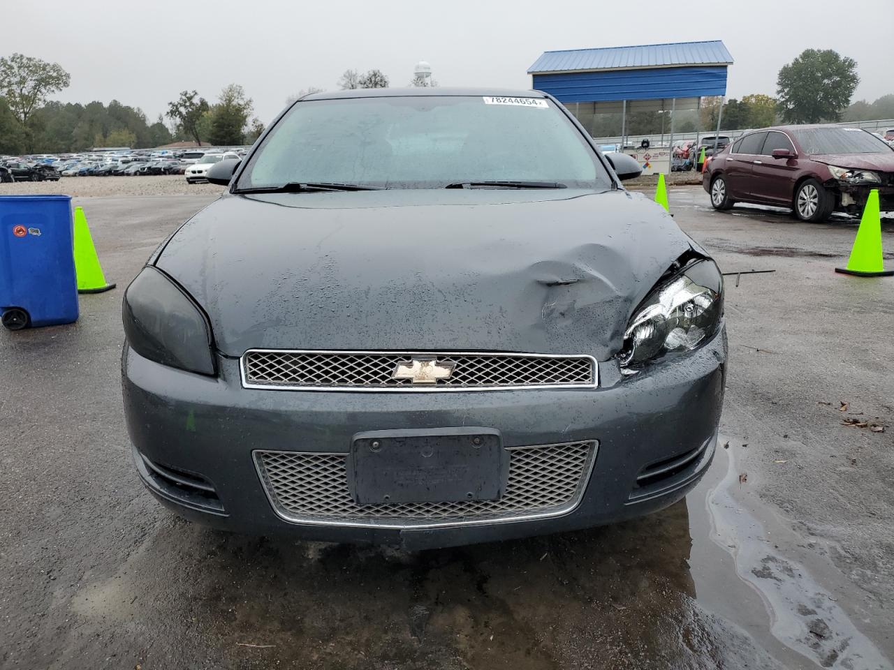 2014 Chevrolet Impala VIN 2G1WB5E36E1187981 Copart auction photo, front end / side damage thumbnail 5
