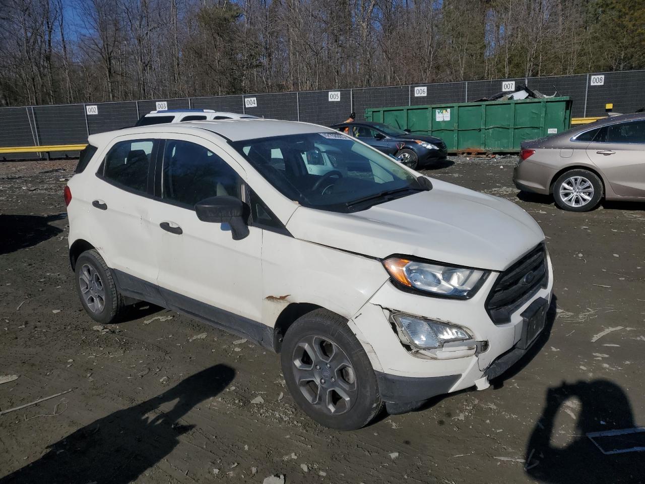 2018 Ford EcoSport VIN MAJ6P1SL3JC192863 Copart auction photo, front end / side damage thumbnail 4