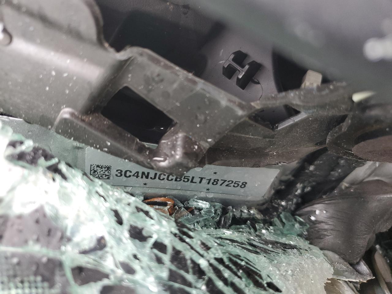 2020 Jeep Compass VIN 3C4NJCCB5LT187258 Copart auction photo, all over damage thumbnail 14