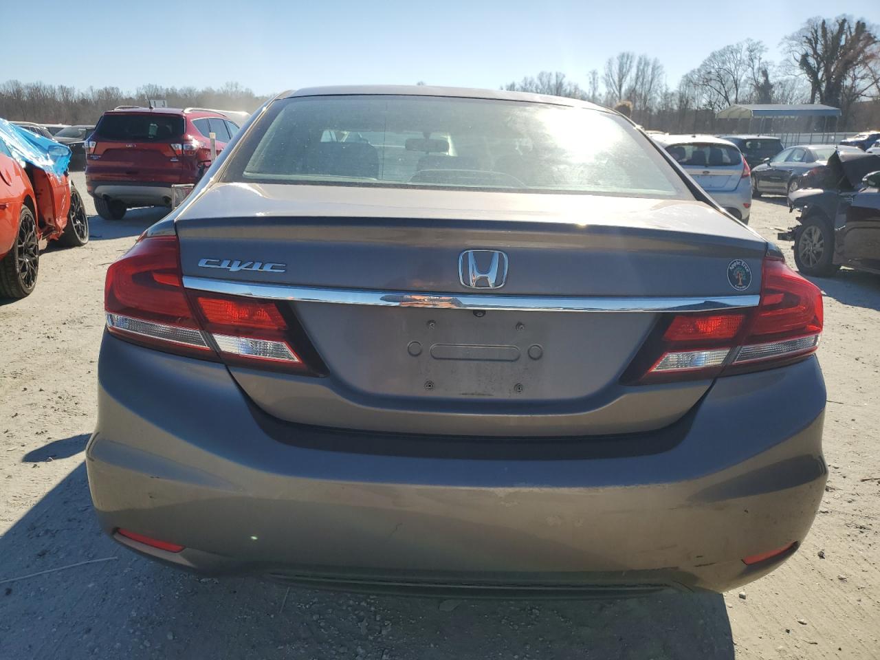 2014 Honda Civic VIN 19XFB2F81EE081554 Copart auction photo, rear end damage thumbnail 6