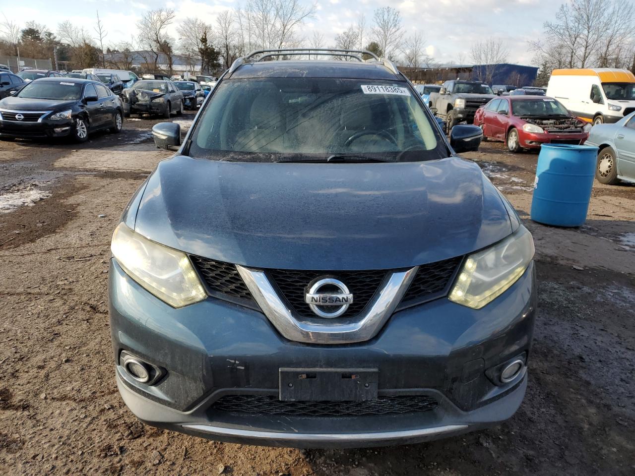 2014 Nissan Rogue VIN 5N1AT2MV3EC865558 Copart auction photo, front end damage thumbnail 5