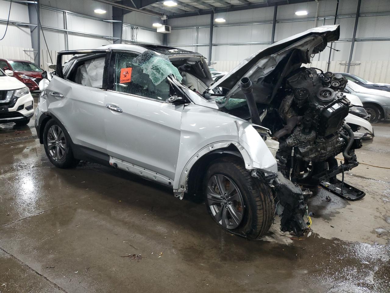 2013 Hyundai Santa Fe VIN 5XYZUDLB7DG014509 Copart auction photo, all over damage thumbnail 4