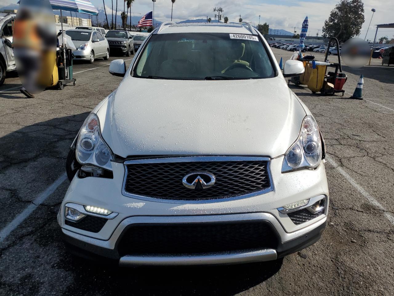 2017 Infiniti QX50 VIN JN1BJ0RR8HM411080 Copart auction photo, front end / minor dent/scratches damage thumbnail 5
