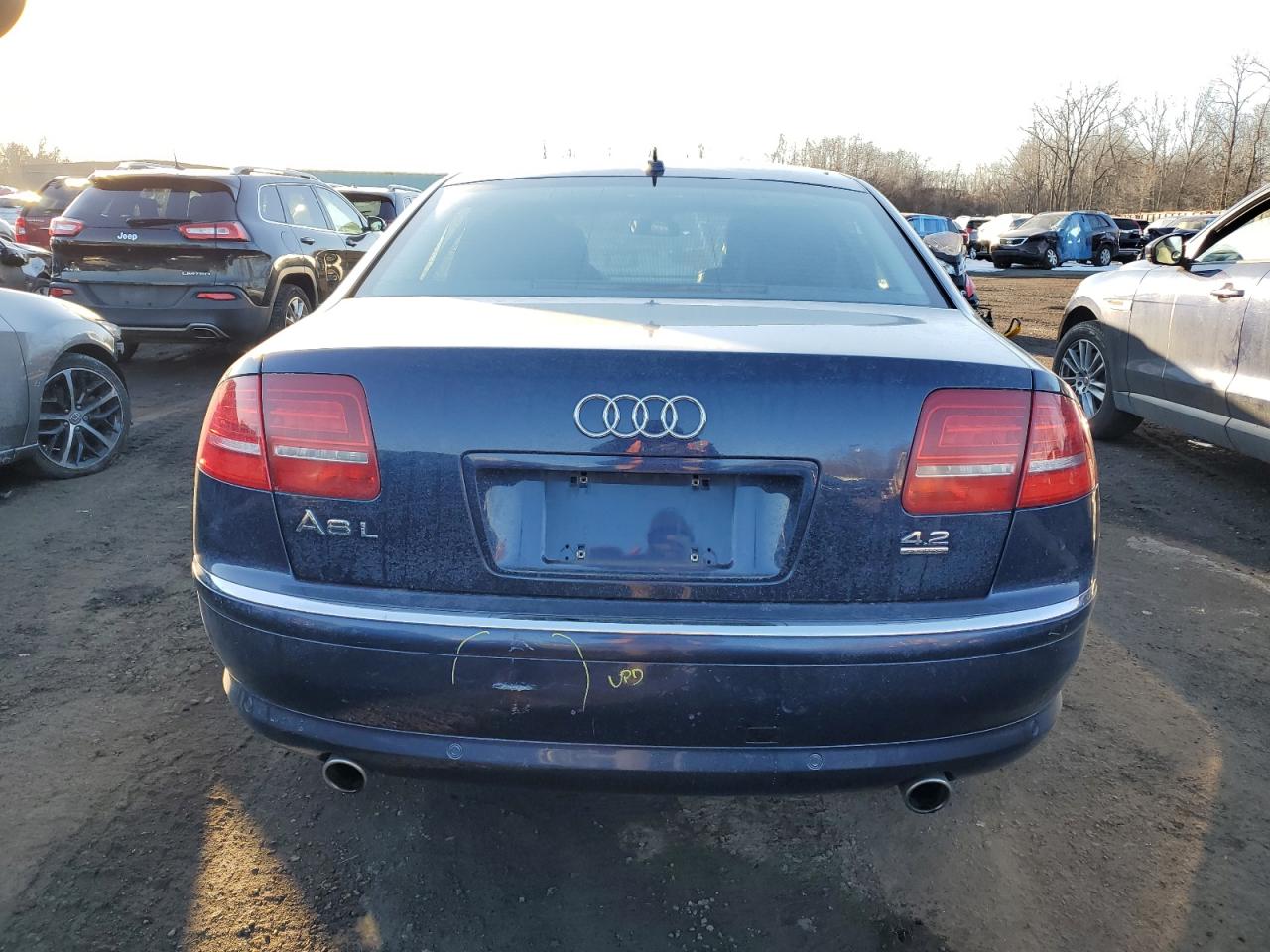 2010 Audi A8 VIN WAURVAFA2AN008181 Copart auction photo, front end / rear end damage thumbnail 6