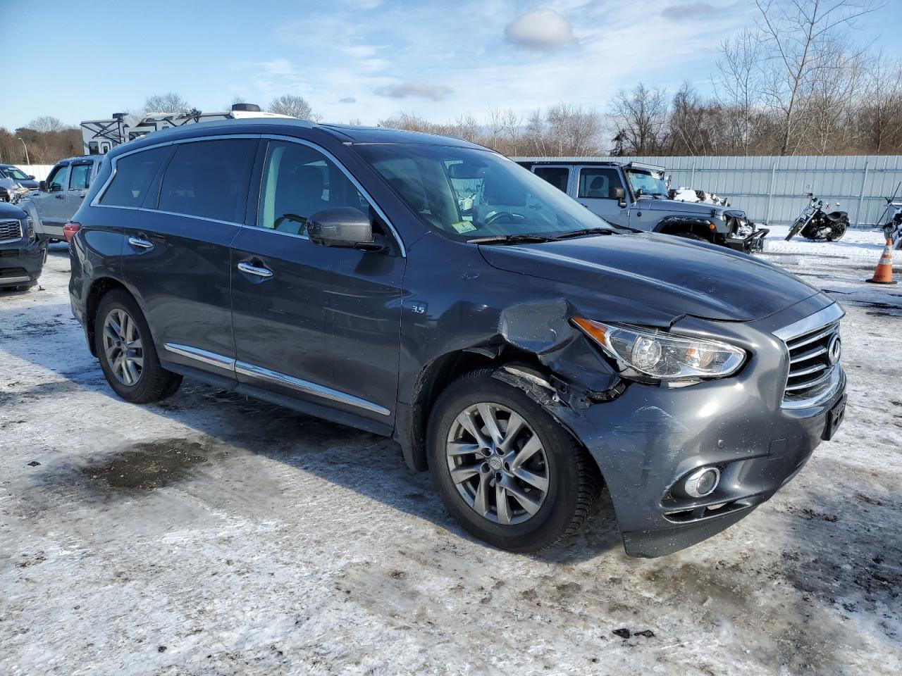 2014 Infiniti QX60 VIN 5N1AL0MM5EC508197 Copart auction photo, front end / minor dent/scratches damage thumbnail 4