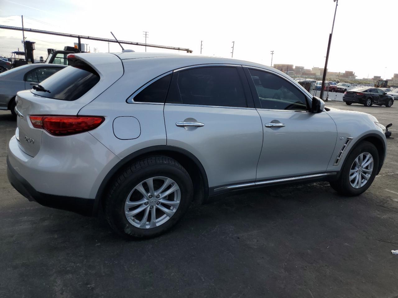 2016 Infiniti QX70 VIN JN8CS1MW7GM753074 Copart auction photo, side damage thumbnail 3